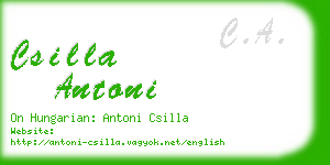 csilla antoni business card